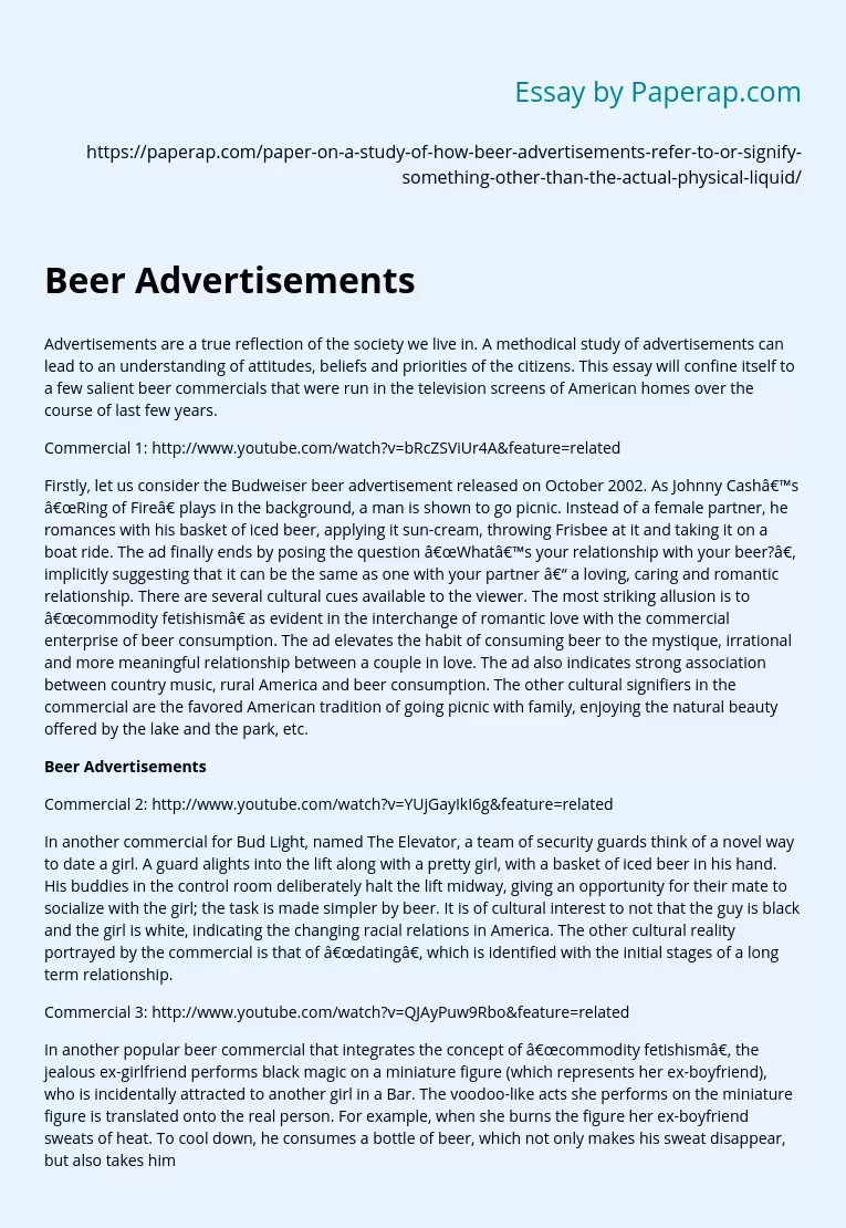 Beer Advertisements