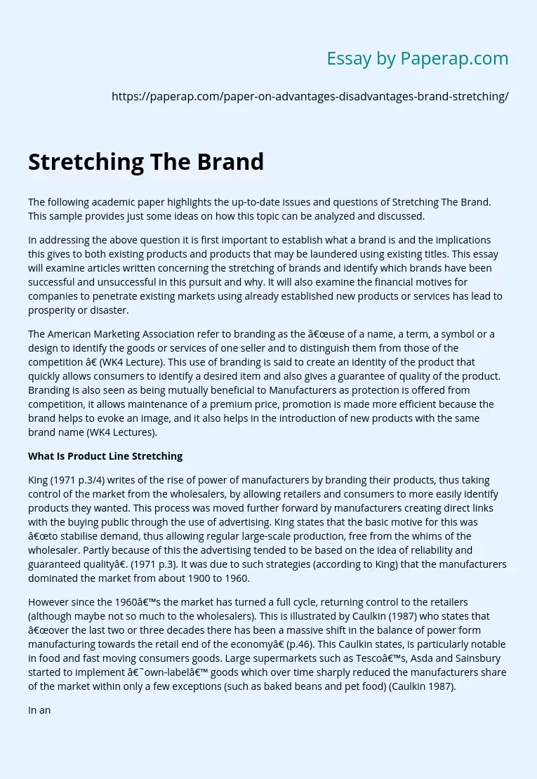 What Is Product Line Stretching?