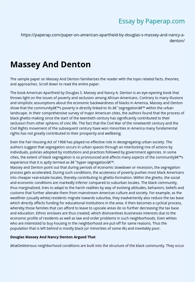 Massey And Denton