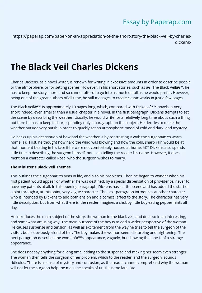 The Black Veil Charles Dickens