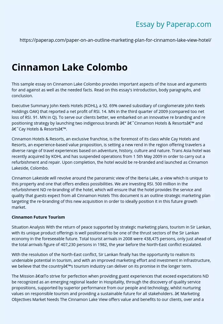 Cinnamon Lake Colombo