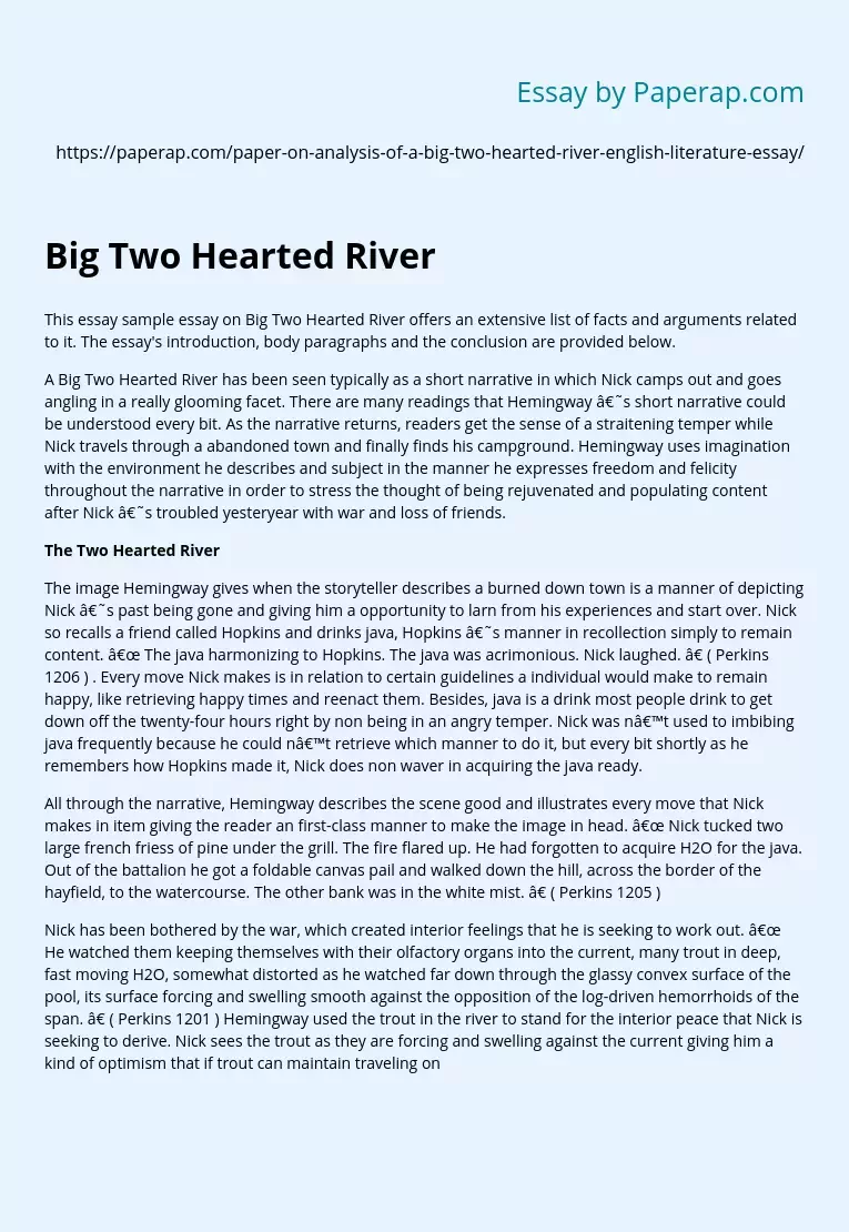 Big Two Hearted River