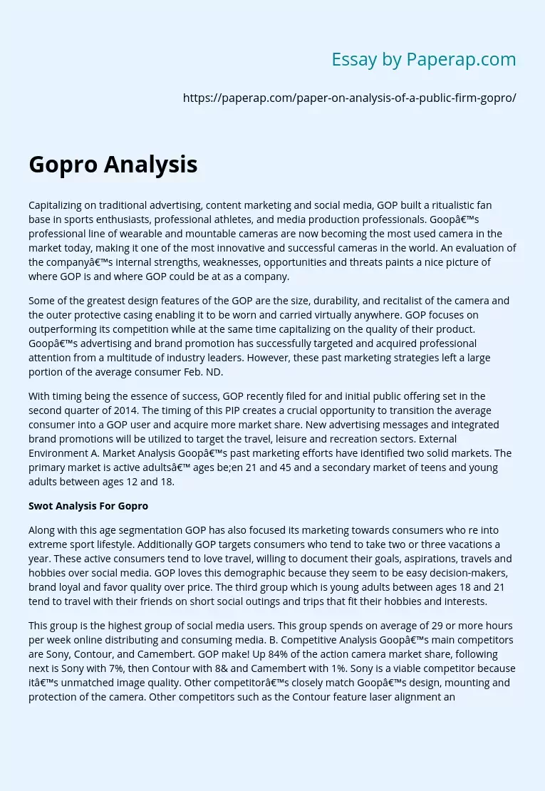 Gopro Analysis