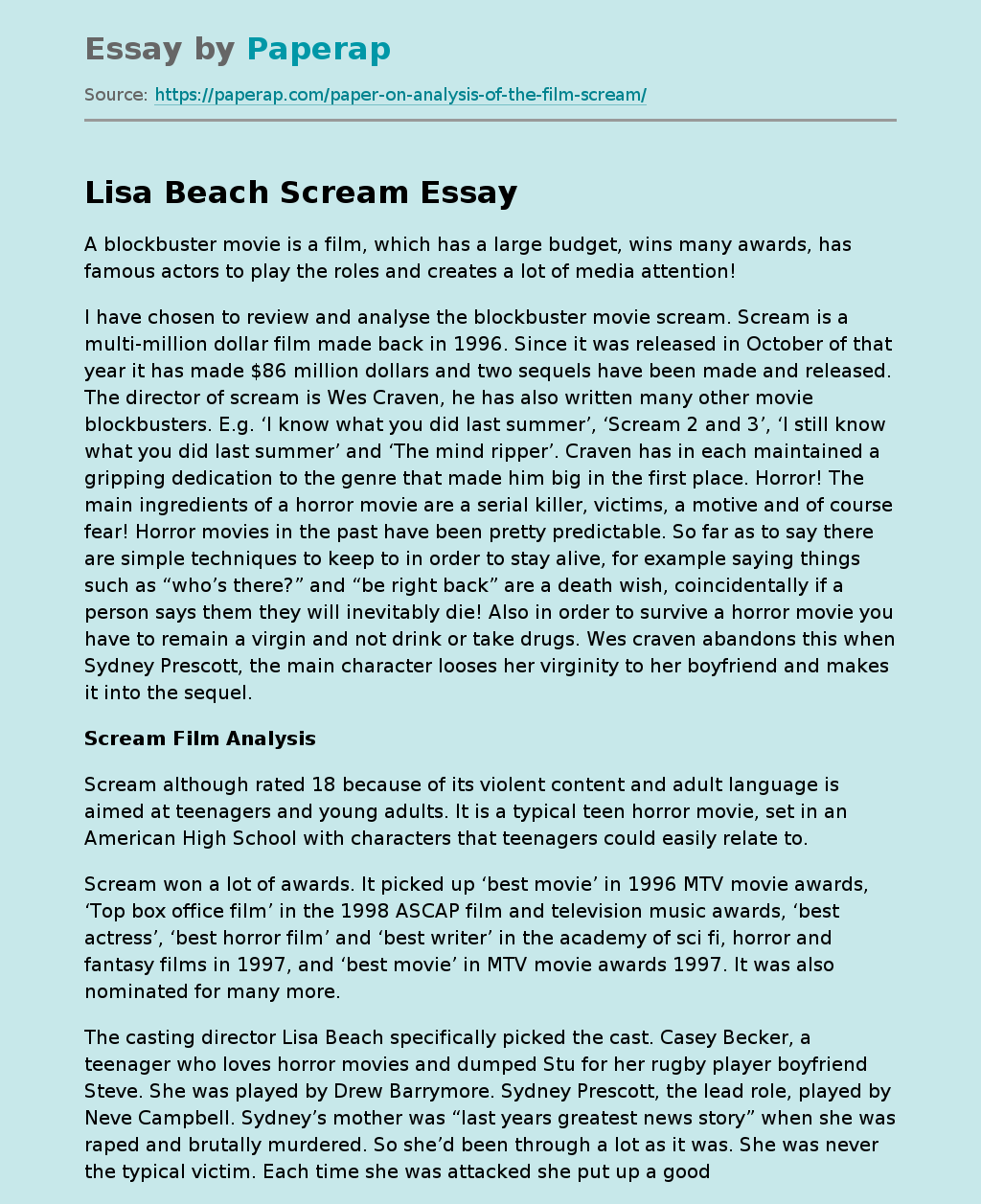 Lisa Beach Scream