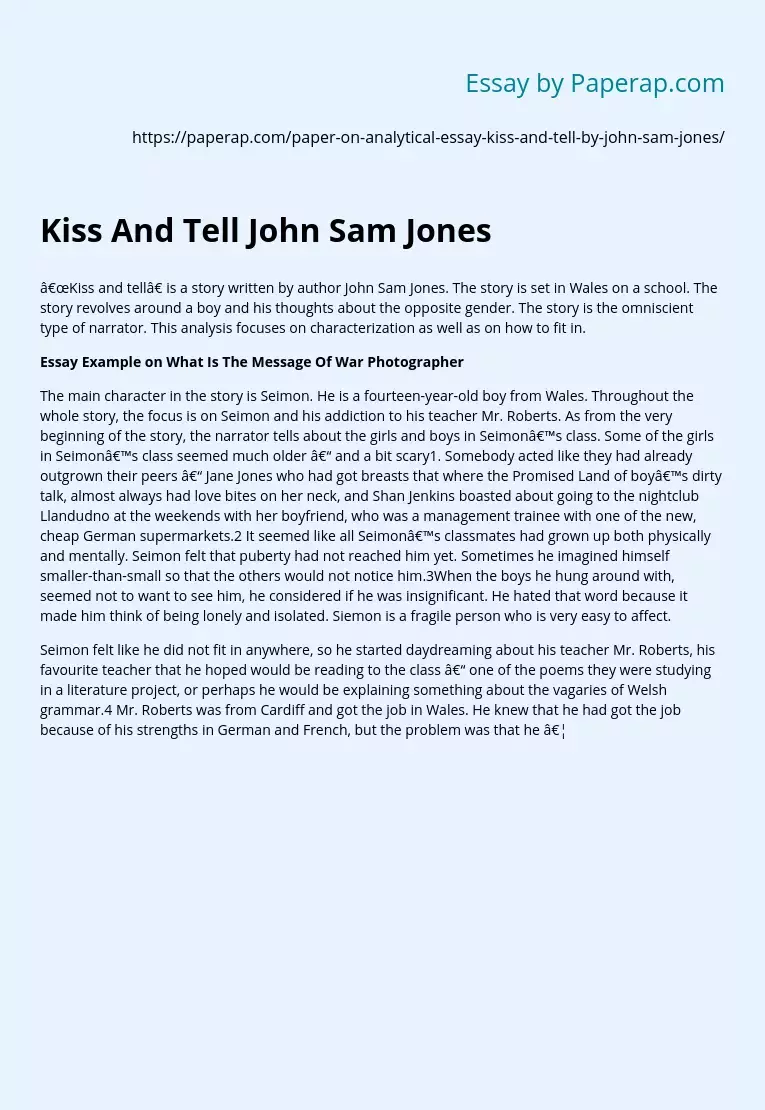 Kiss And Tell John Sam Jones