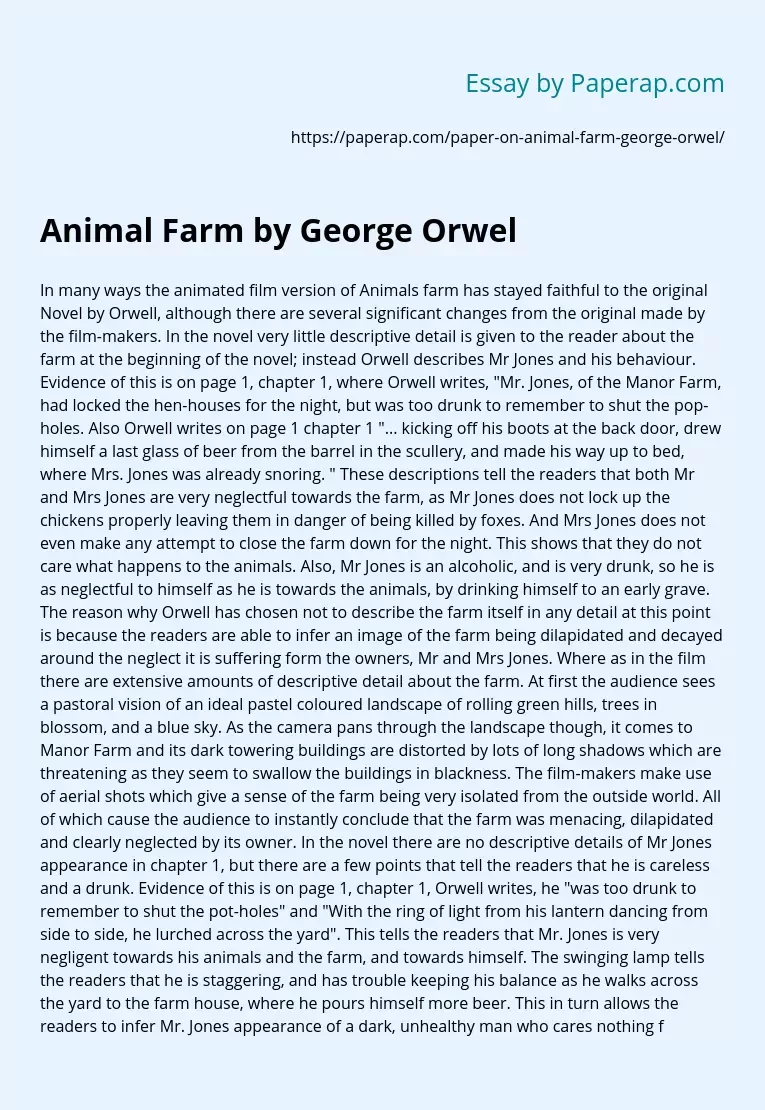 Animal Farm by George Orwel