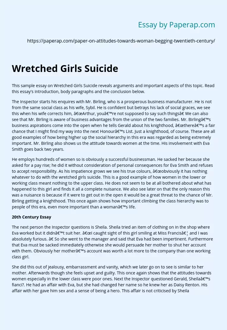 Wretched Girls Suicide