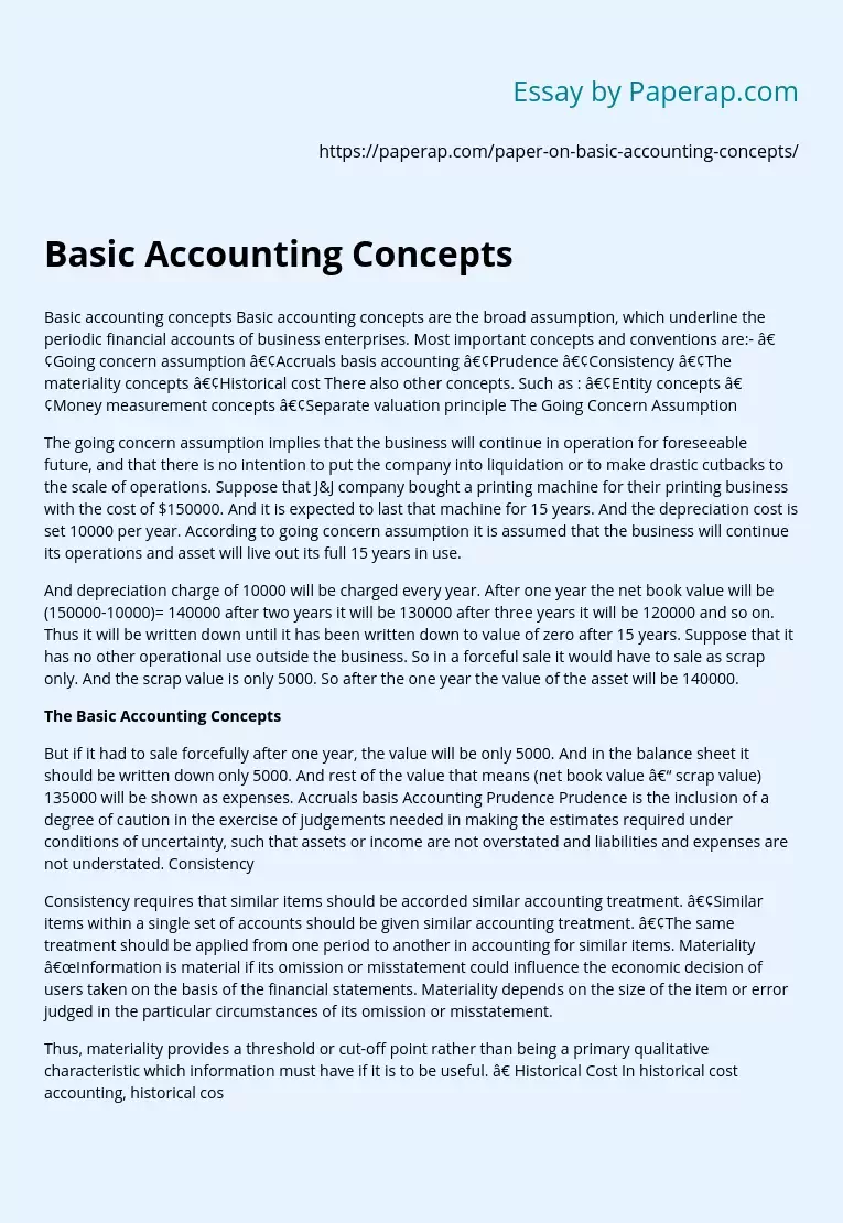 basic accounting essay
