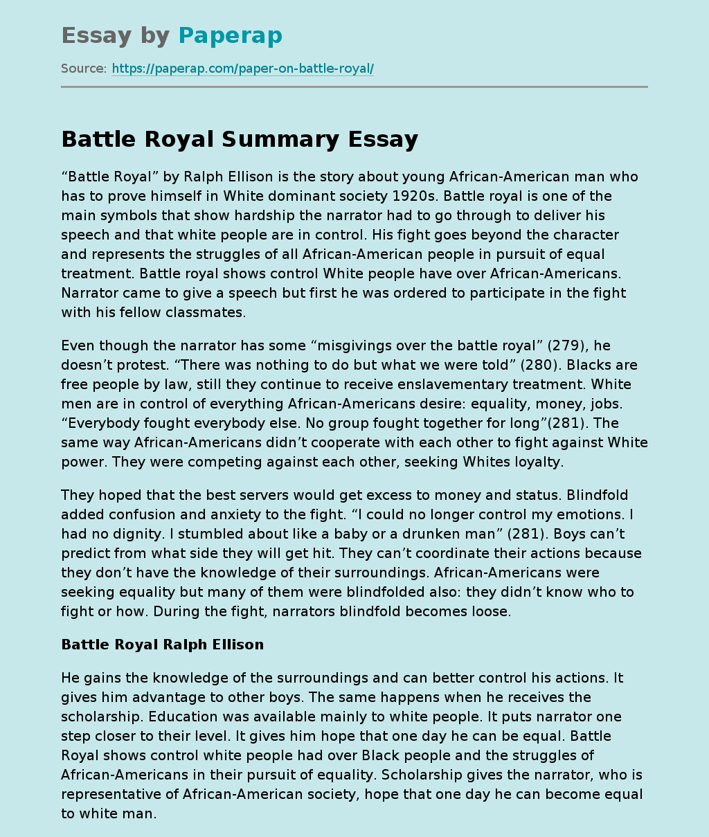 Battle Royal Summary