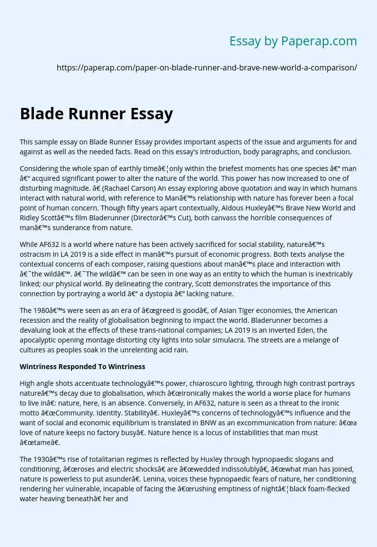 blade runner samples