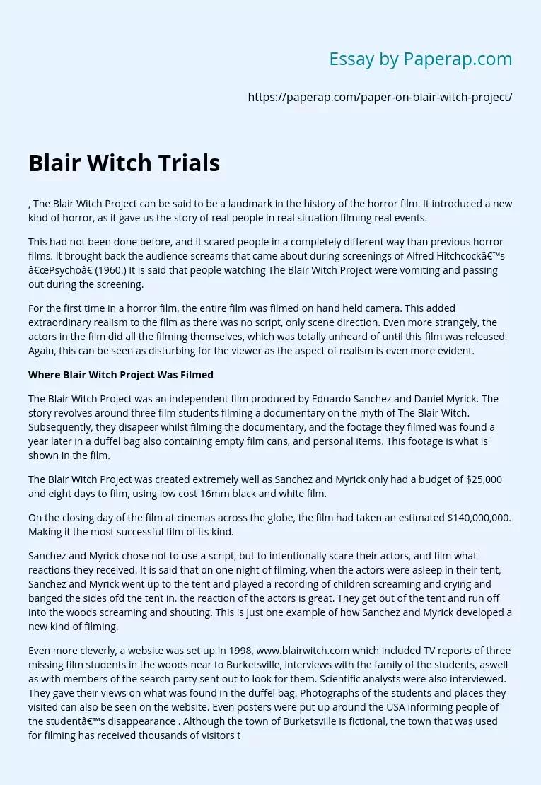 Blair Witch Trials