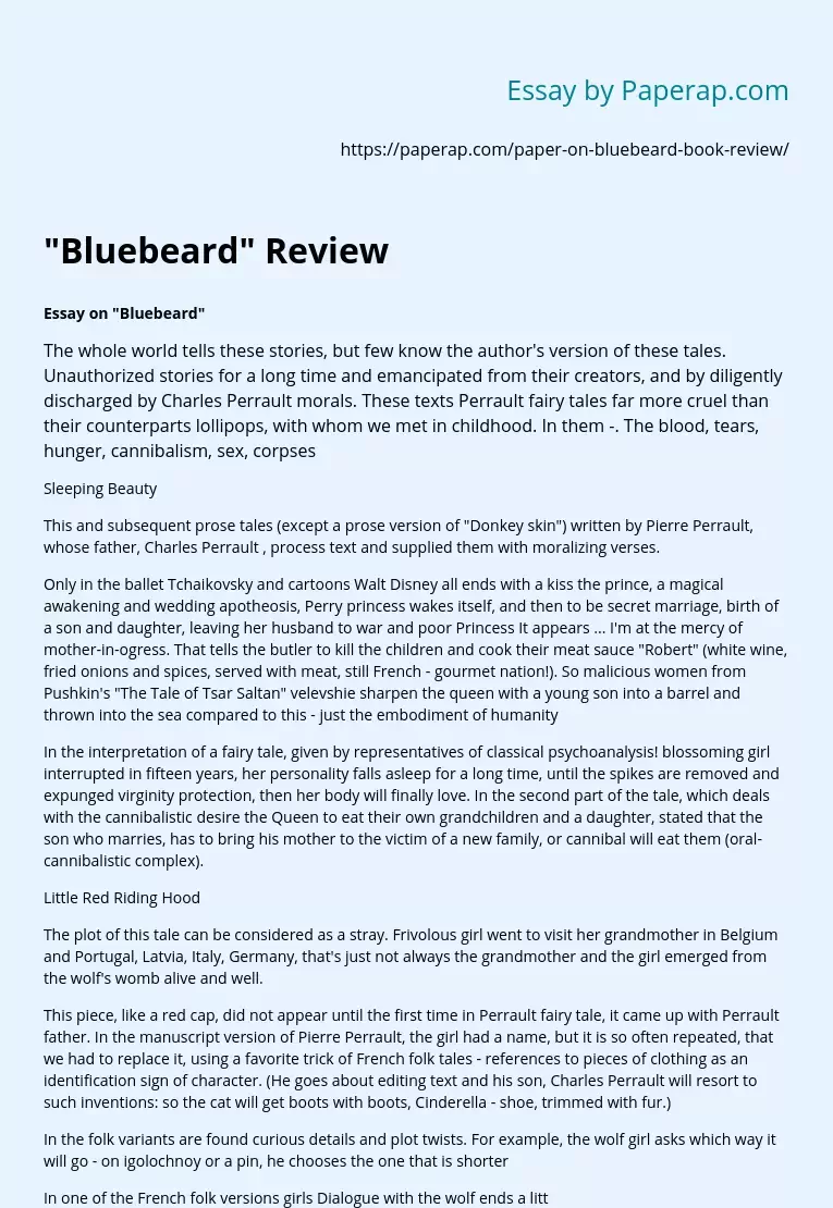 "Bluebeard" Review