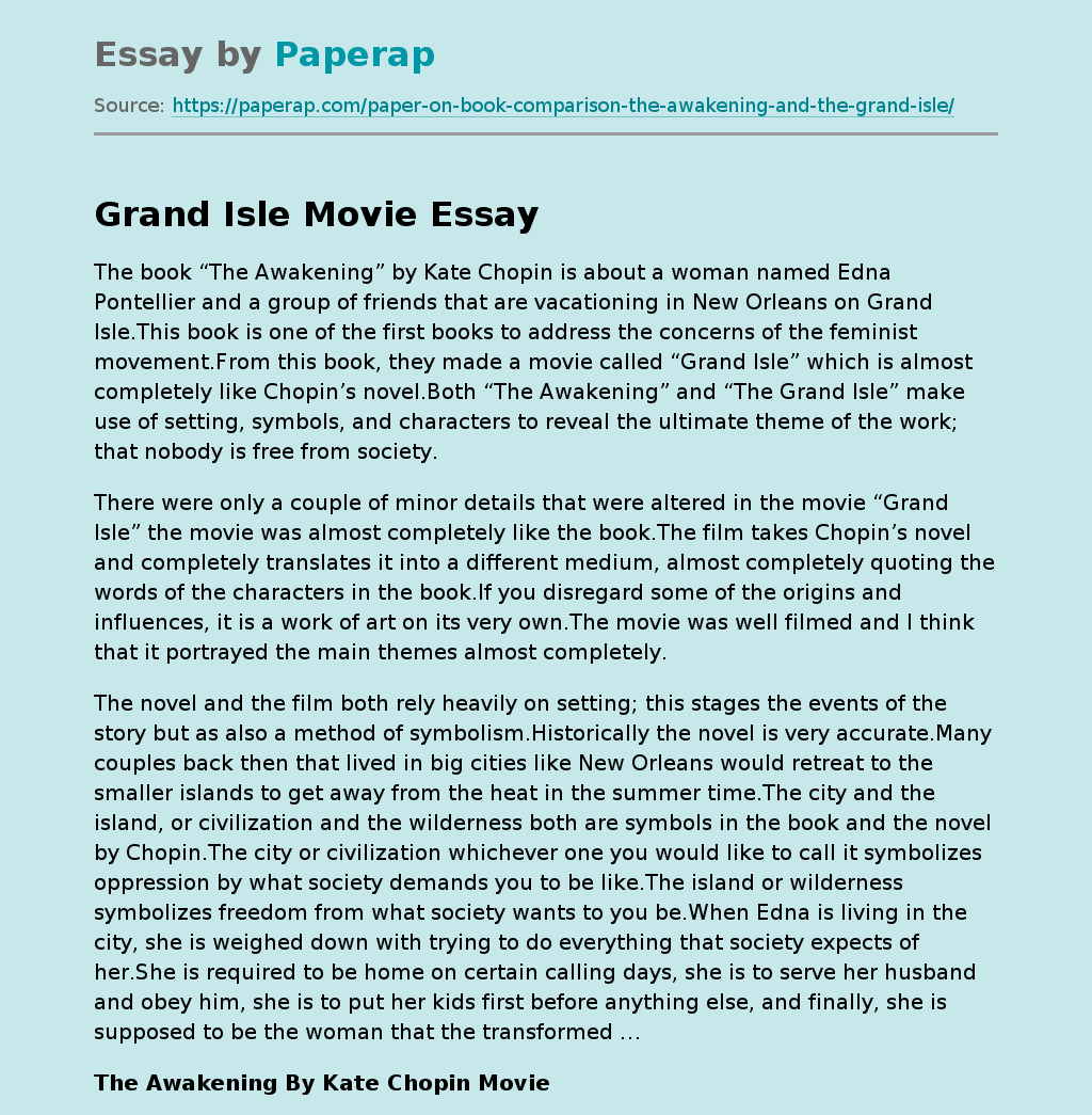 Grand Isle Movie
