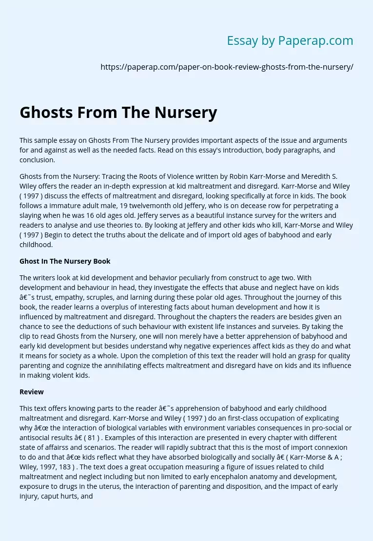 Ghosts From The Nursery