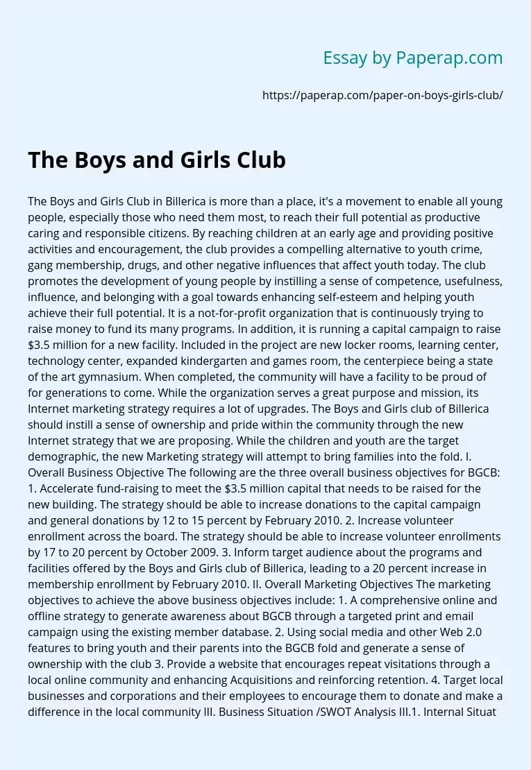 The Boys and Girls Club