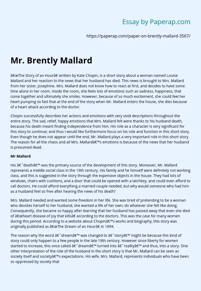 Mr. Brently Mallard