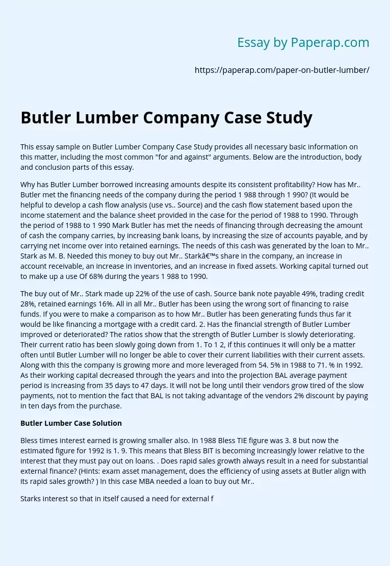 butler lumber company