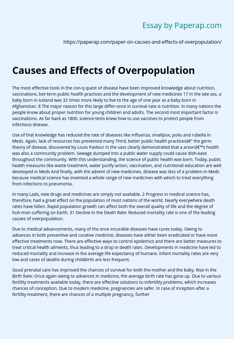 Causes and Effects of Overpopulation