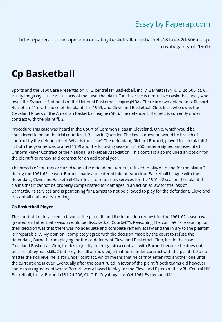 Cp Basketball