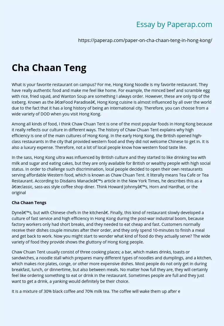 Cha Chaan Teng
