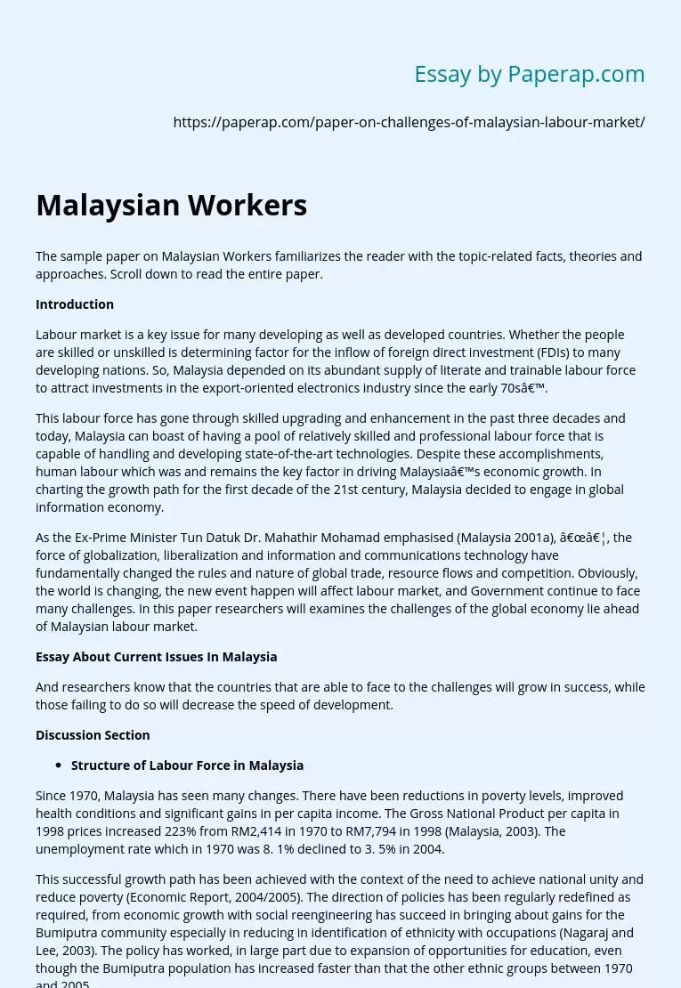 Malaysian Workers