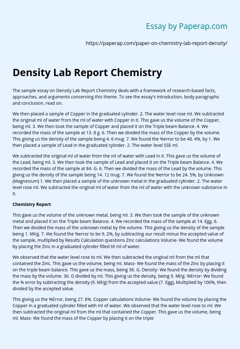  Chemistry Lab Report Conclusion Thermochemistry Lab Report PDF 2022 