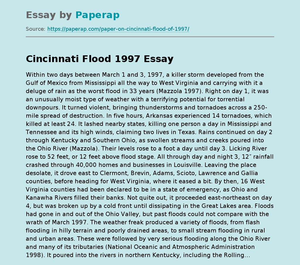 Cincinnati Flood 1997