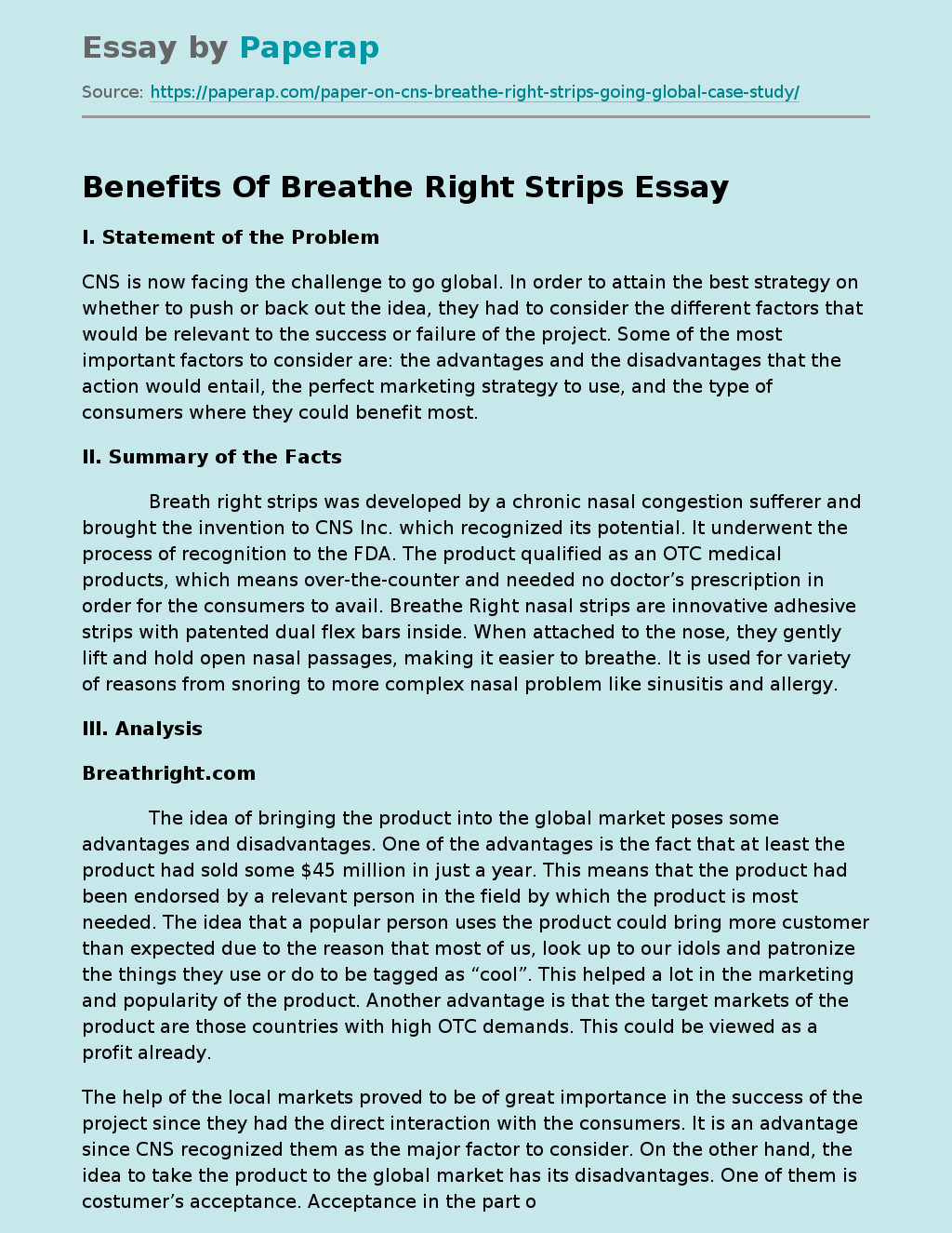 Benefits of Breathe Right Strips