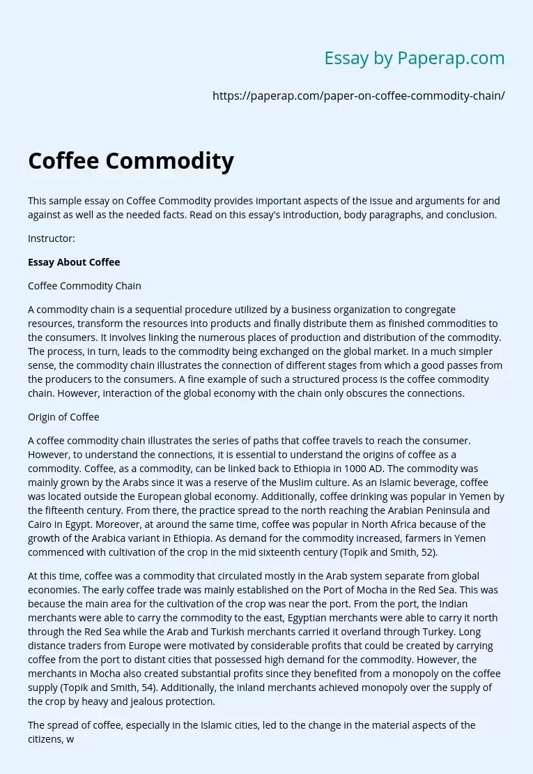 Coffee Commodity