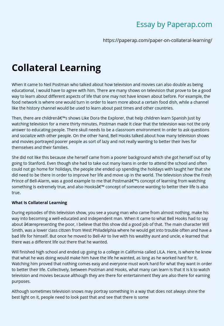 Collateral Learning