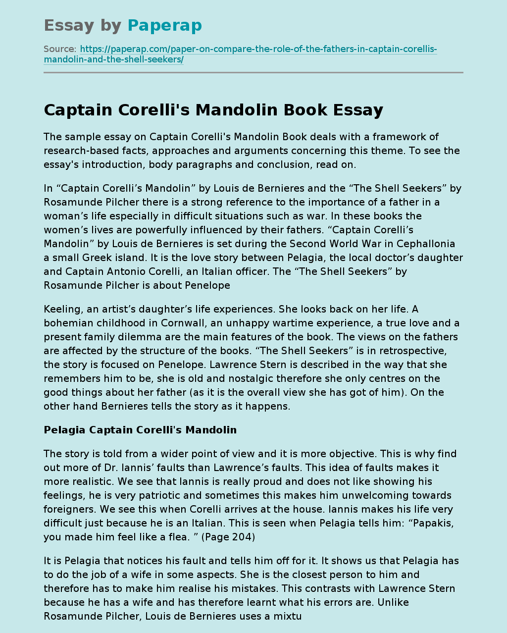 Captain Corelli's Mandolin Book