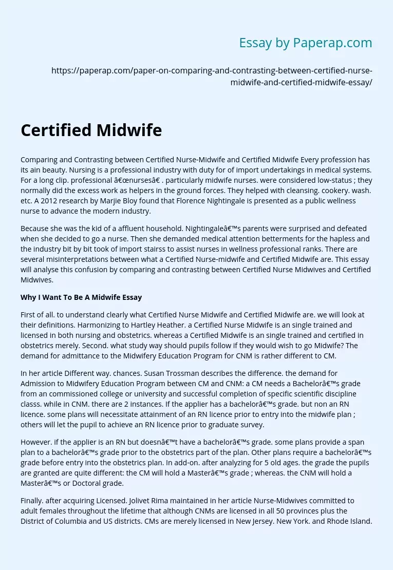 Certified Midwife
