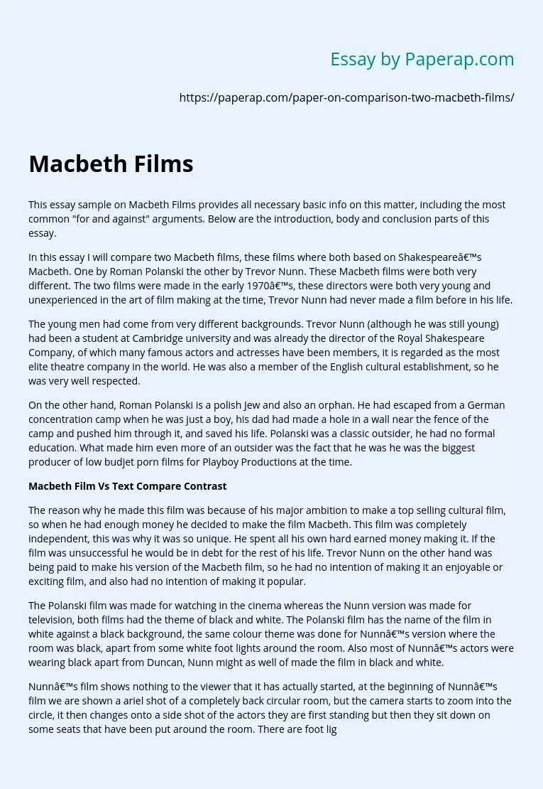 Macbeth Films