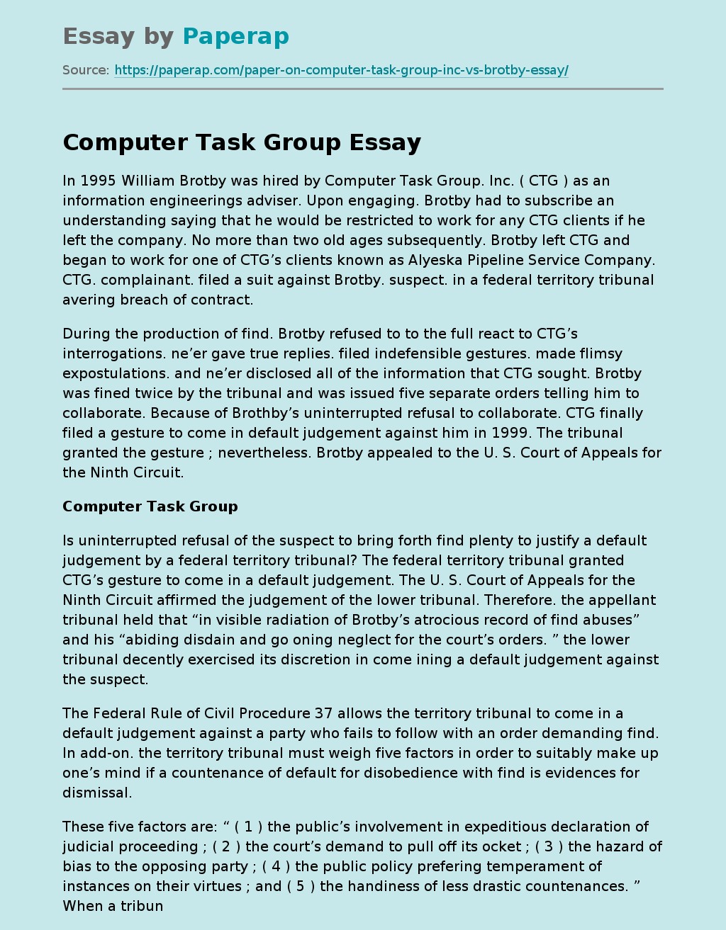 Computer Task Group