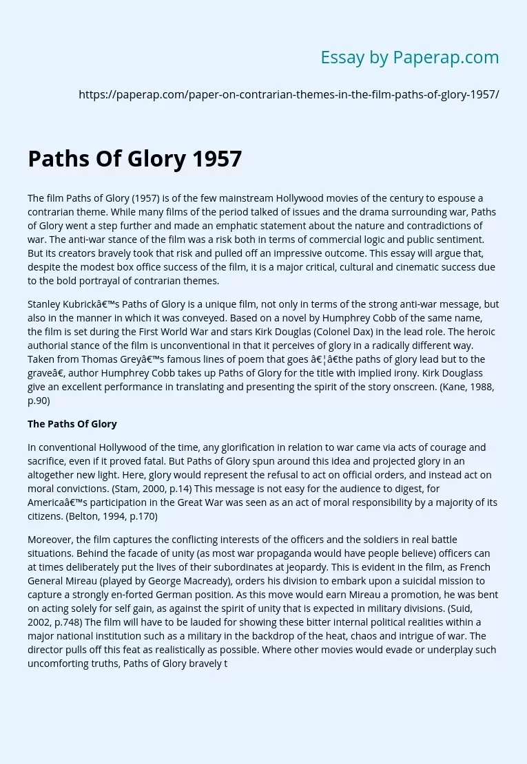 Paths Of Glory 1957