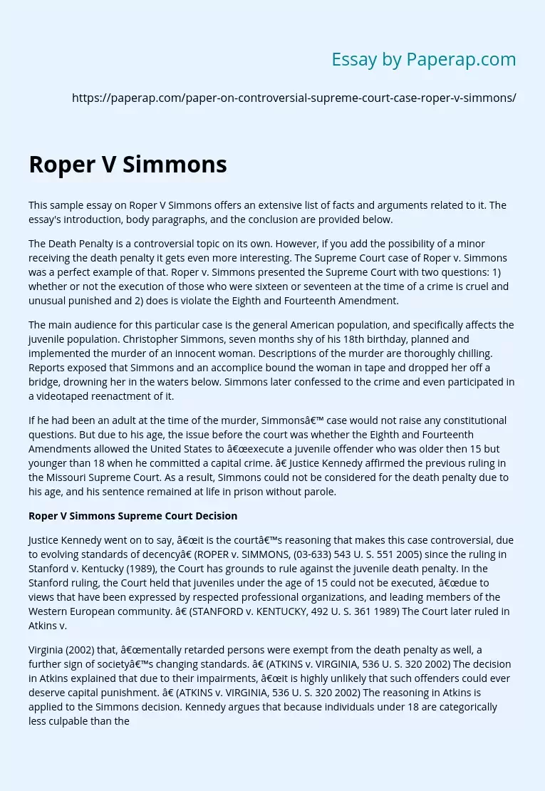 Roper V Simmons