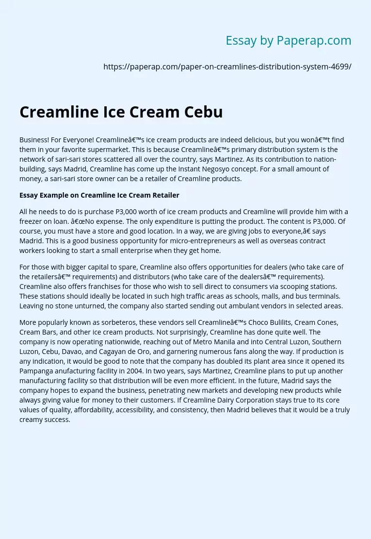 Creamline Ice Cream Cebu
