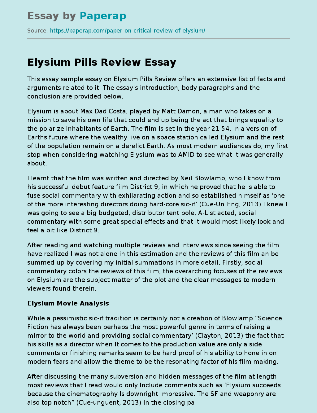 Elysium Pills Review