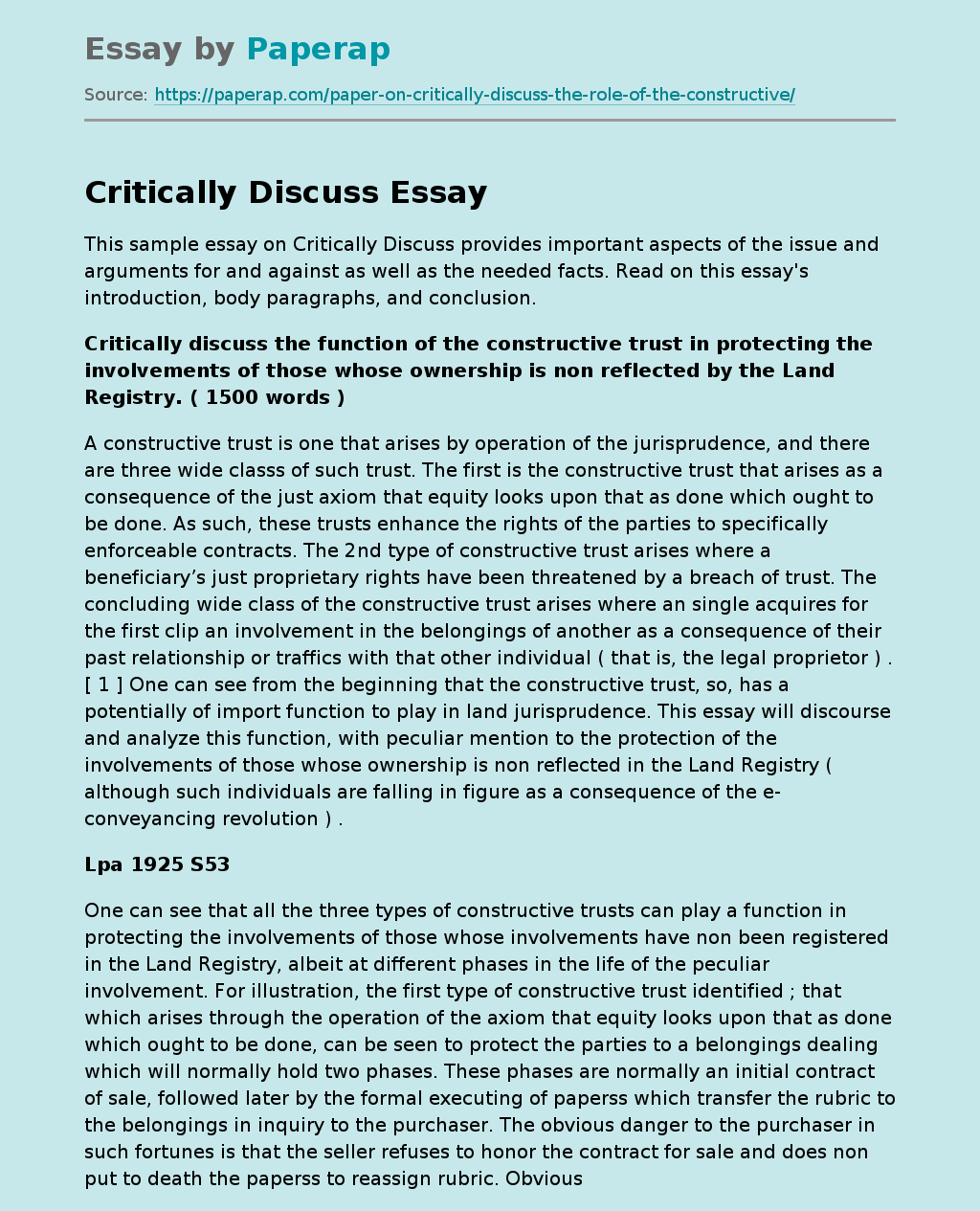 how do you write a critically discuss essay