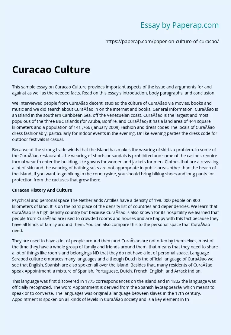 Curacao Culture