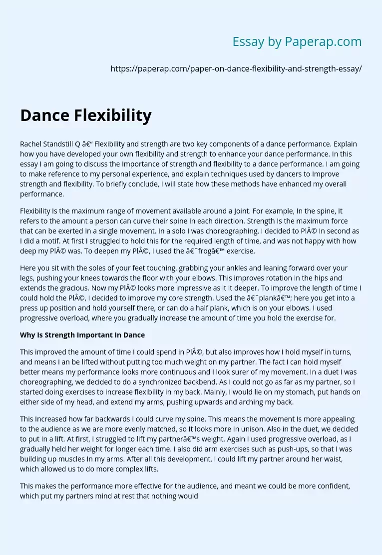 Dance Flexibility