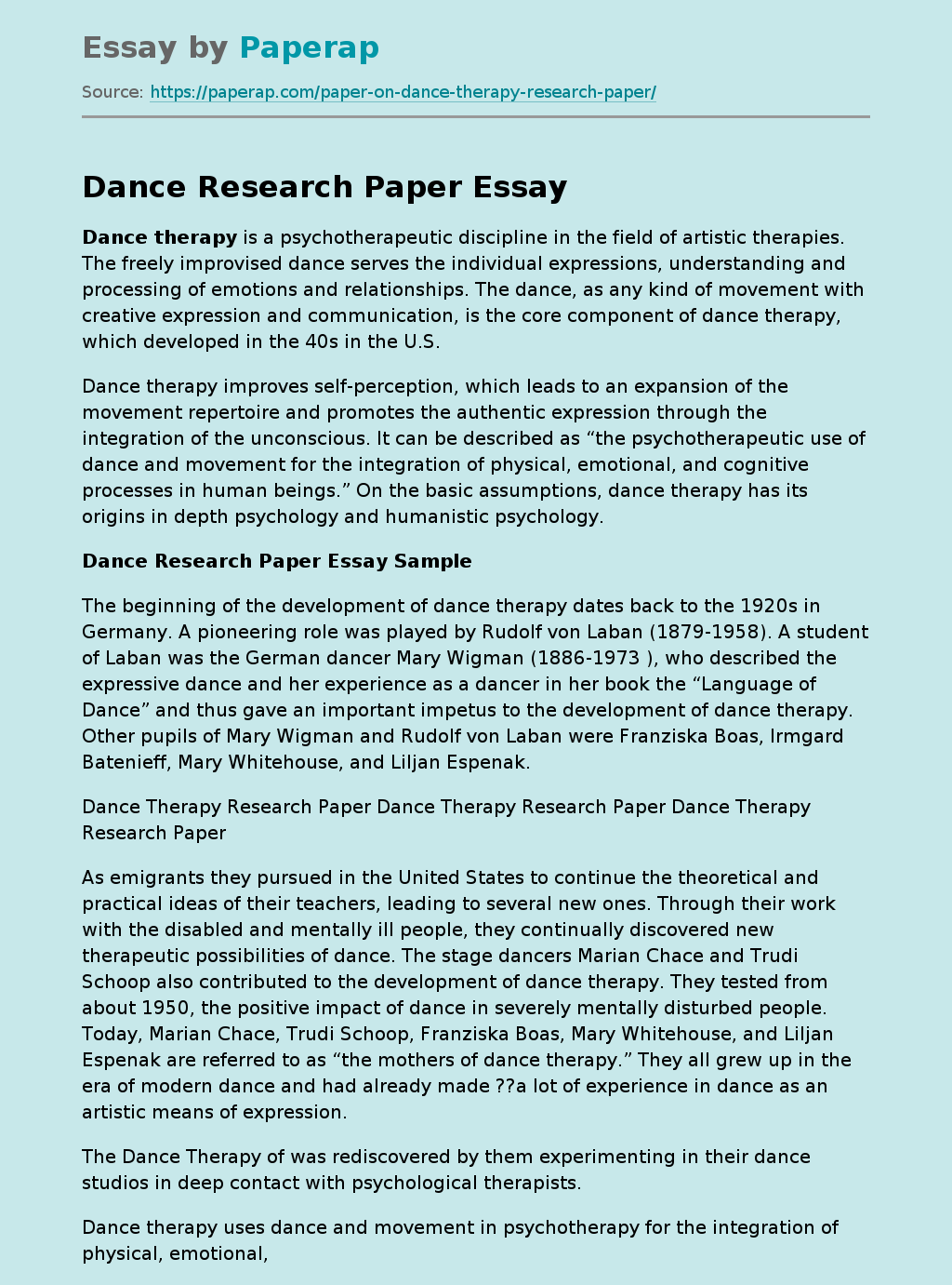 line dance research paper