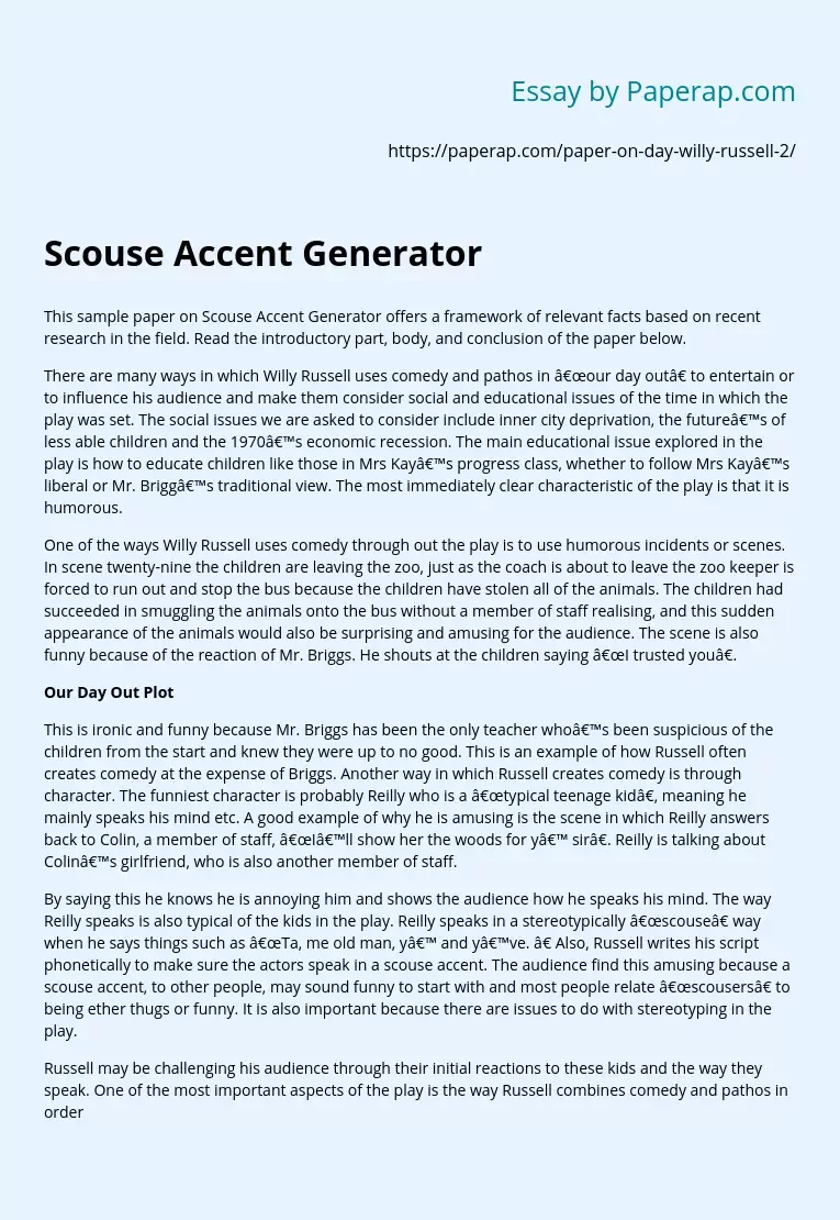 Scouse Accent Generator