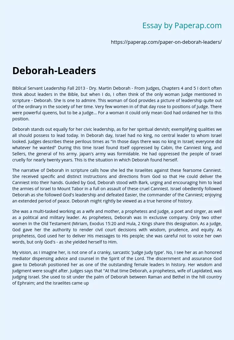 Deborah-Leaders