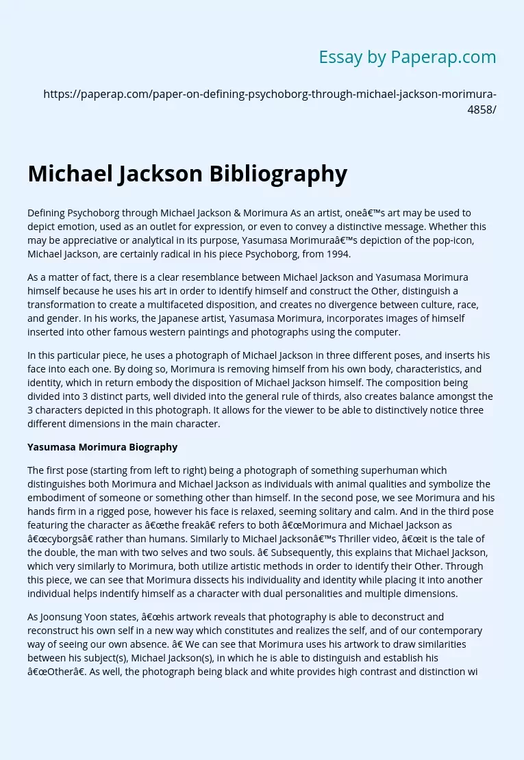 Michael Jackson Bibliography