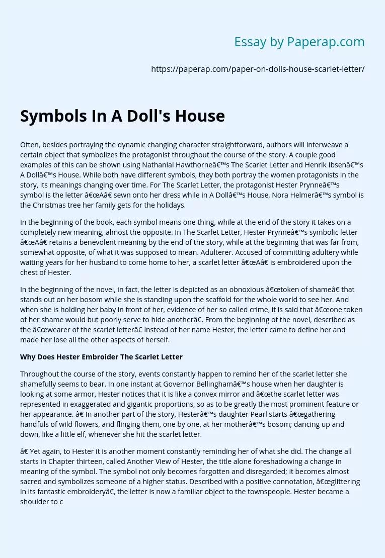 Symbols In A Doll's House
