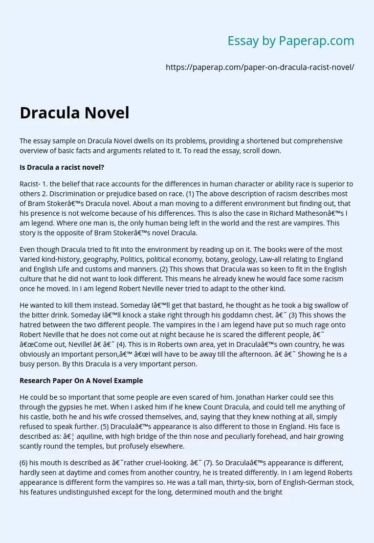 Dracula Novel