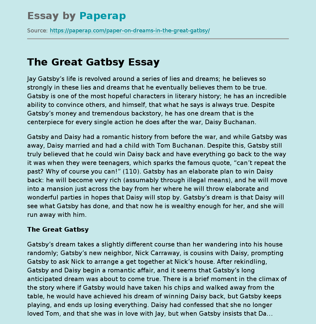 "The Great Gatbsy"