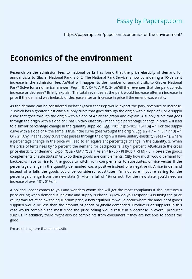 Environmental Economics and Research