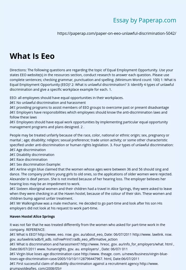 EEO in Your State: Questions and Resources